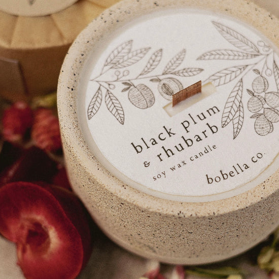 Black Plum & Rhubarb Soy Wax Candle