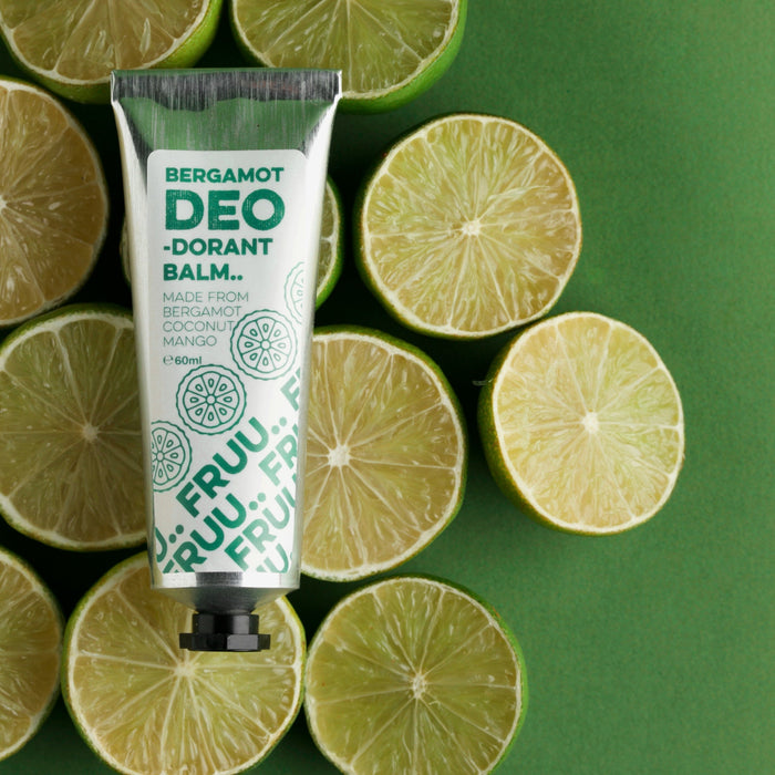 Bergamot & Neroli Deodorant Balm – 100% natural, eco-friendly & pH-balanced. Aluminium & bicarb-free for all-day freshness. Made from surplus fruit.