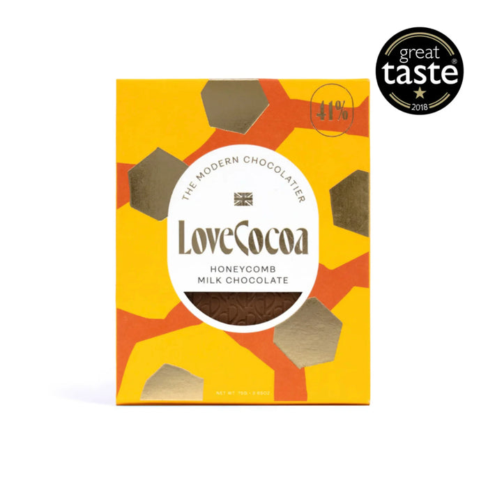 Love Cocoa Honeycomb Milk Chocolate – Plastic-Free & Ethical 