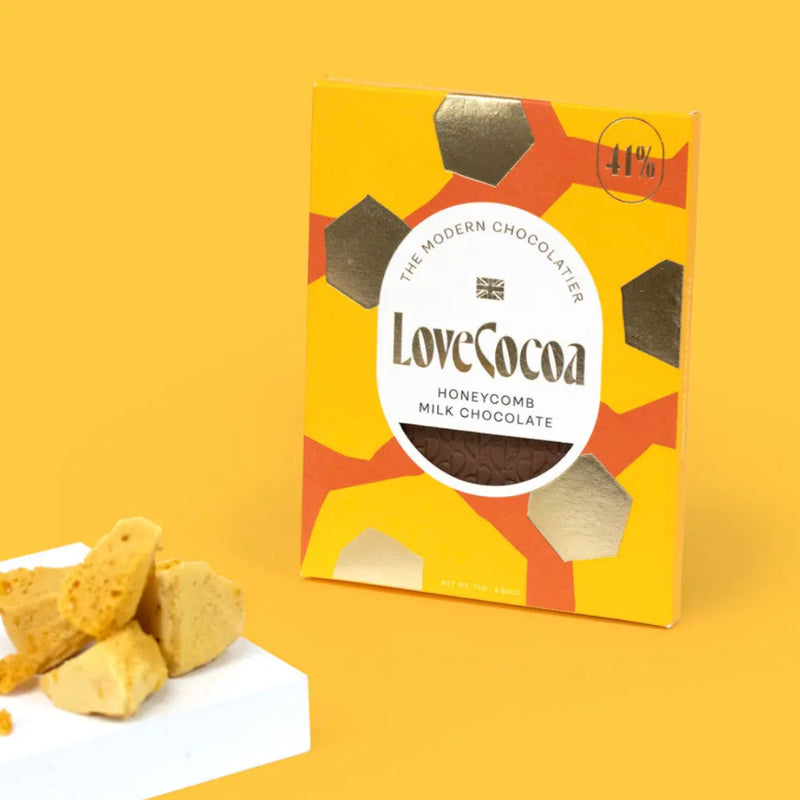 Love Cocoa Honeycomb Milk Chocolate – Plastic-Free & Ethical 