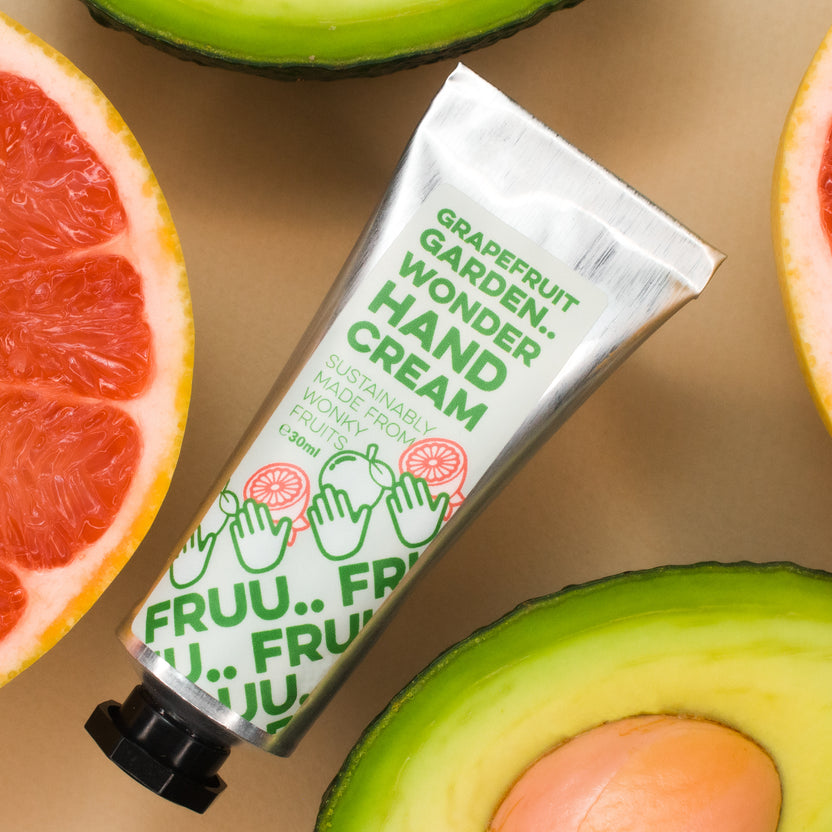 Grapefruit Hand Cream—98% natural, enriched with avocado oil, mango butter & jojoba oil for lasting hydration. Vegan, cruelty-free & sustainably made in London.