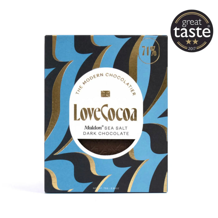 Love Cocoa Peruvian Dark Chocolate with Maldon Sea Salt | Vegan & Plastic-Free