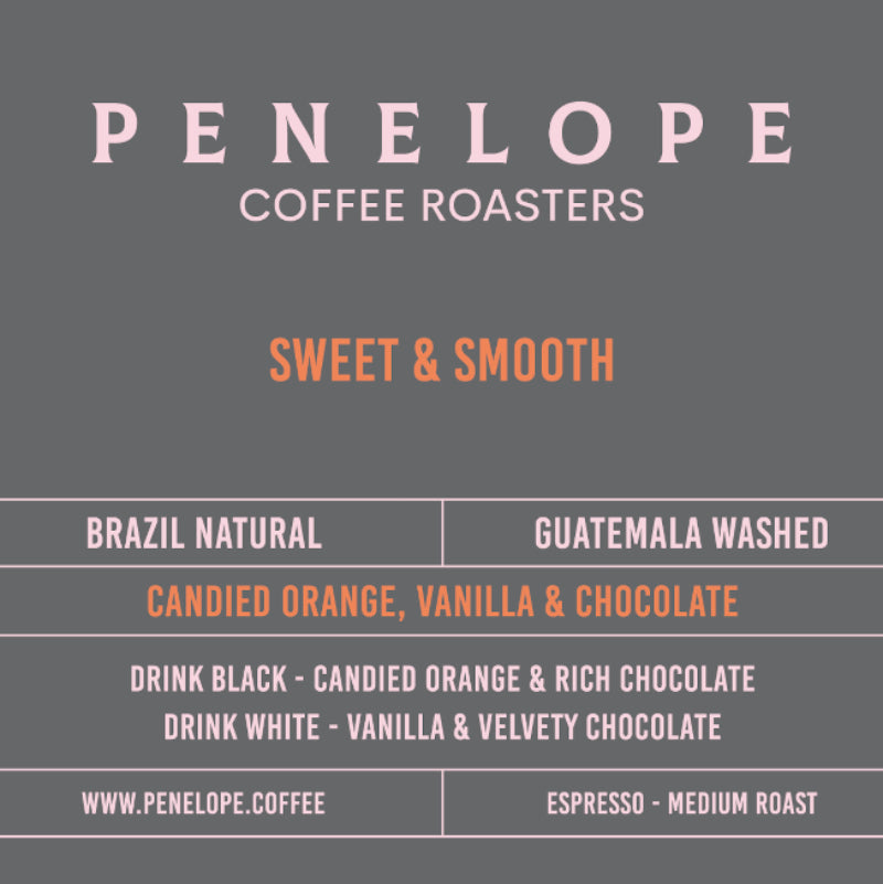 Penelope coffee sweet and smooth label