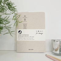 Reclaimed cotton notebook virtual event gift