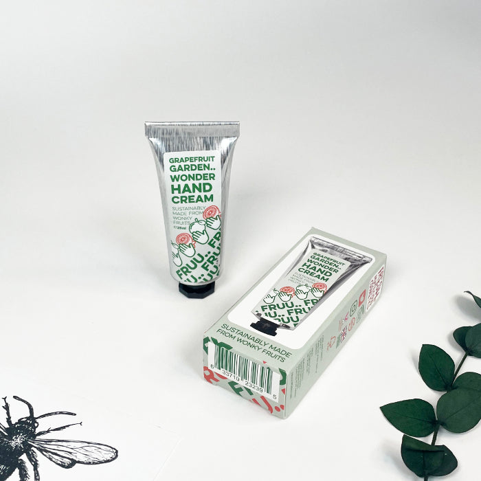 Grapefruit Hand Cream—98% natural, enriched with avocado oil, mango butter & jojoba oil for lasting hydration. Vegan, cruelty-free & sustainably made in London.